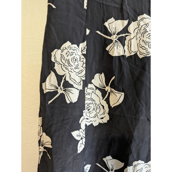 NWT Tracy Reese New York 100% Silk Fit and Flare Frock Dress Black Rose Floral 8 - Picture 16 of 16
